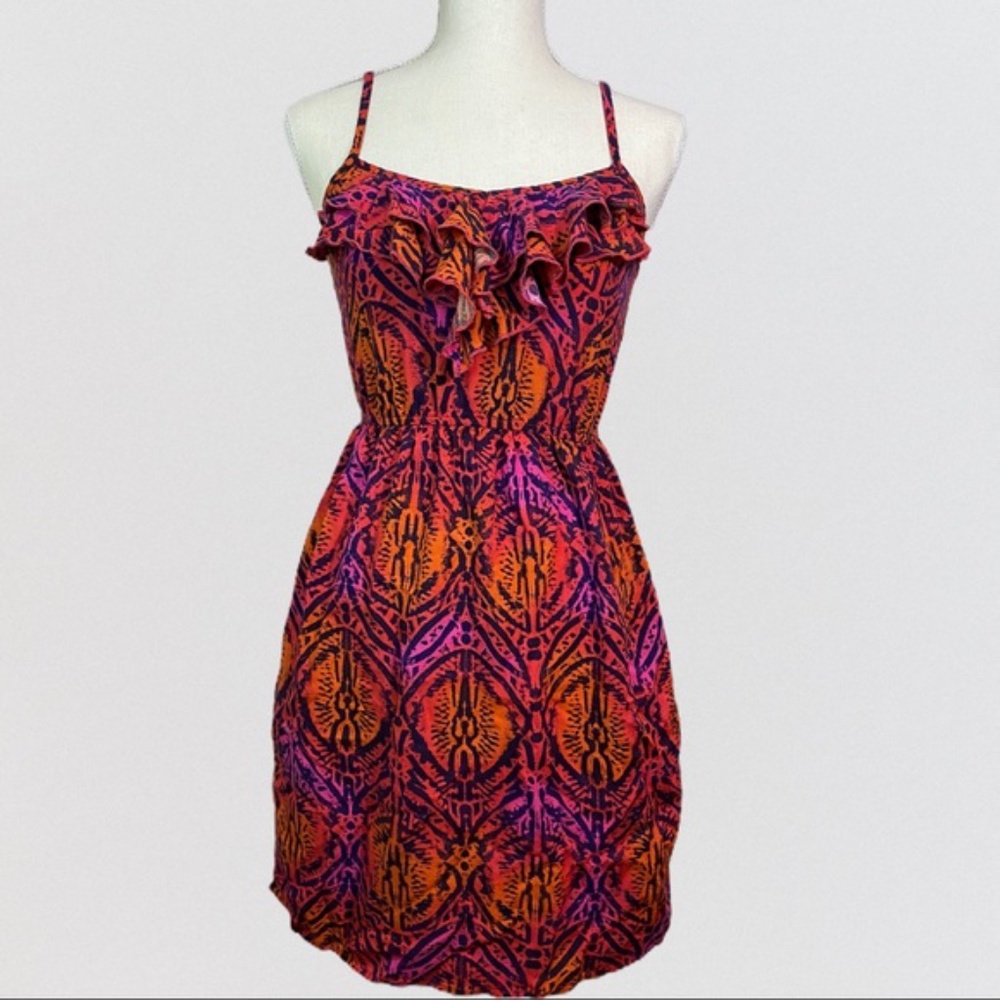 Red Camel Knee Length Sundress